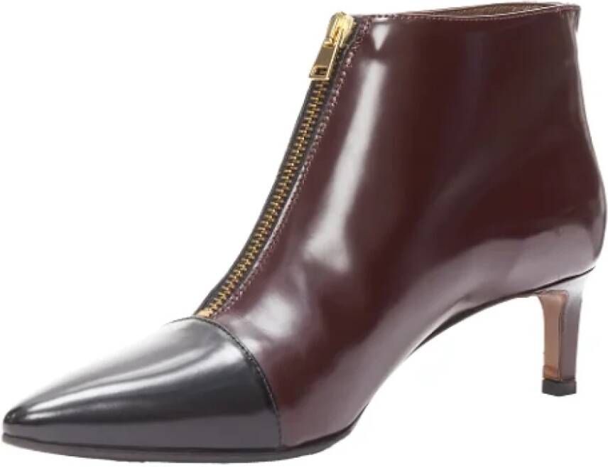 Marni Pre-owned Leather boots Brown Dames