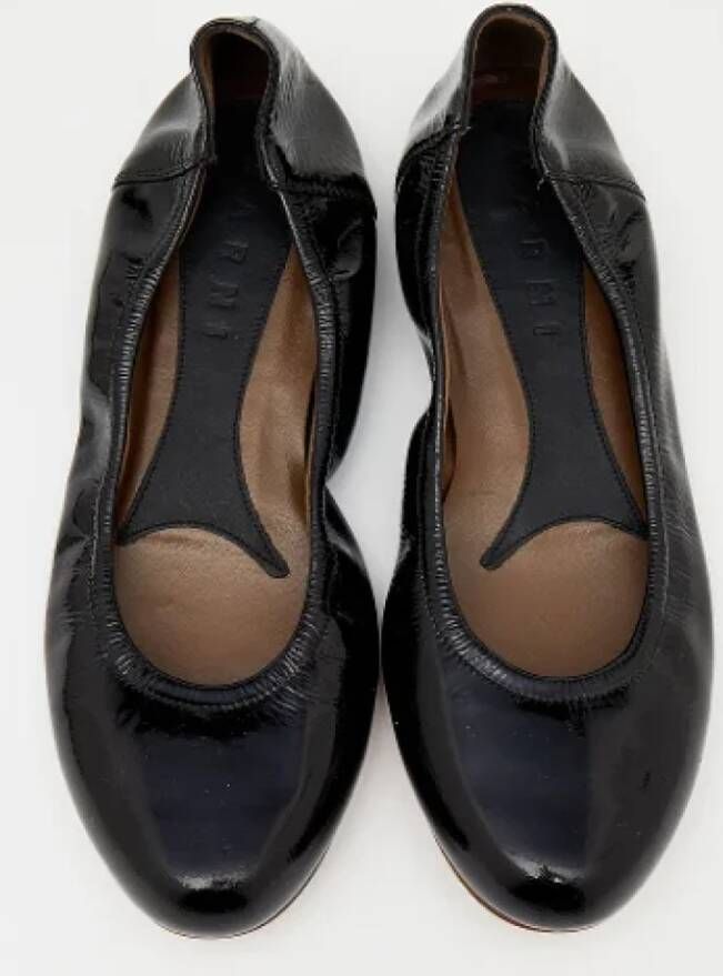 Marni Pre-owned Leather flats Black Dames