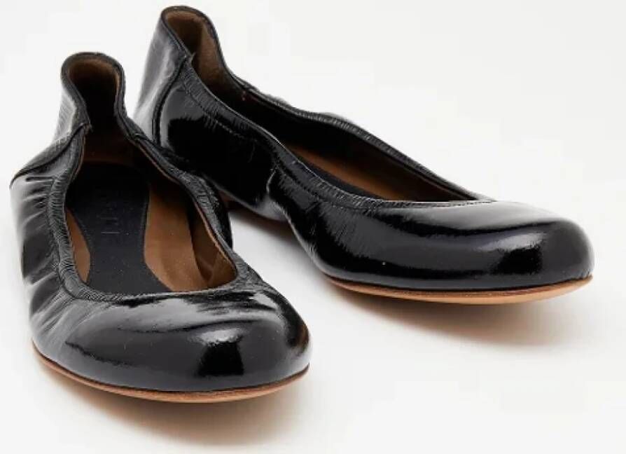 Marni Pre-owned Leather flats Black Dames