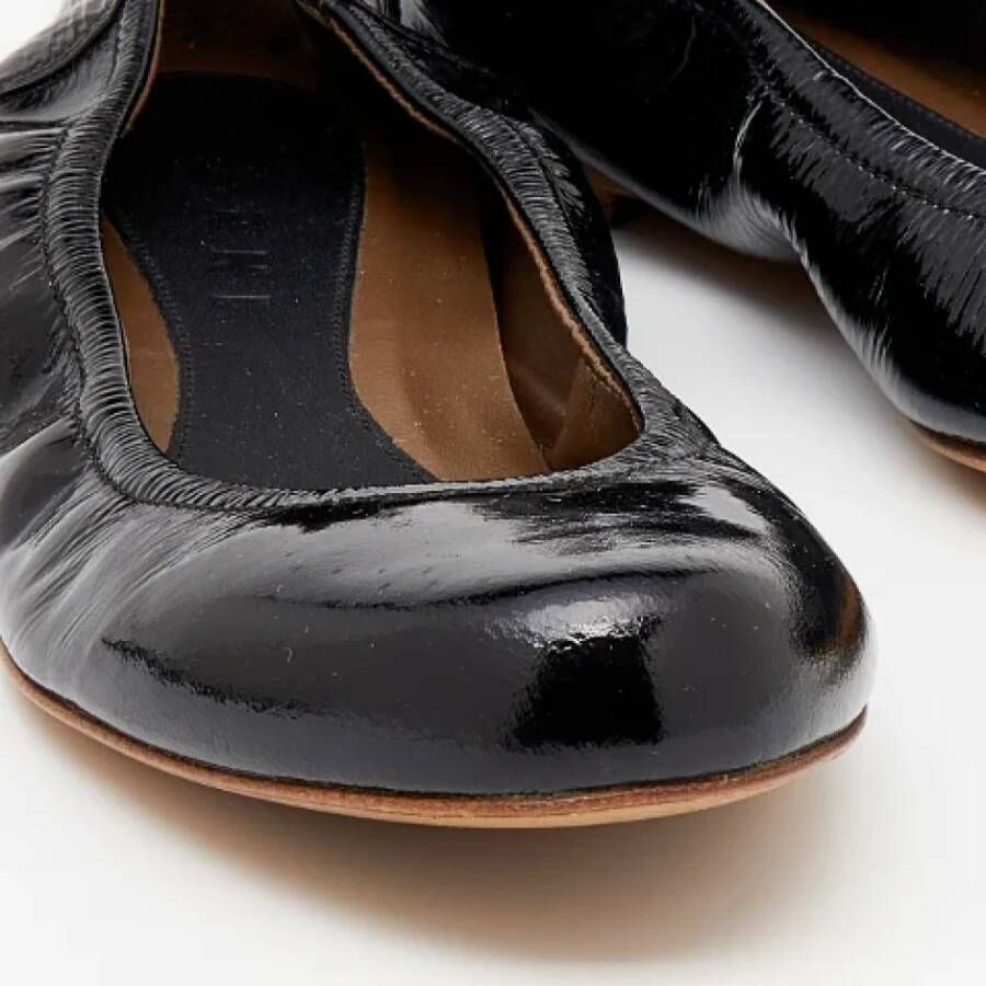 Marni Pre-owned Leather flats Black Dames