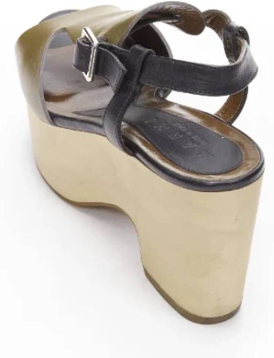 Marni Pre-owned Leather heels Brown Dames