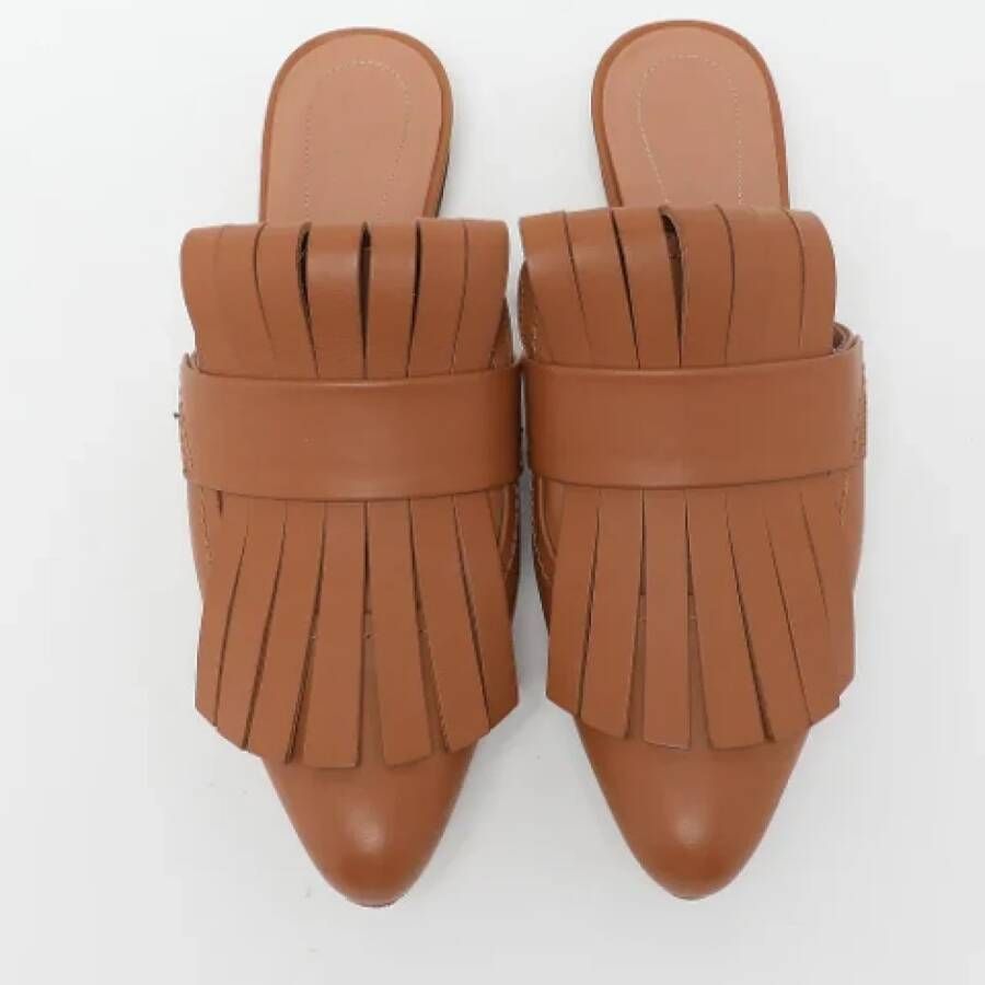 Marni Pre-owned Leather mules Brown Dames