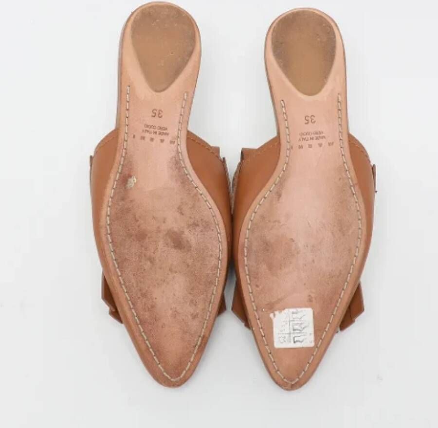 Marni Pre-owned Leather mules Brown Dames