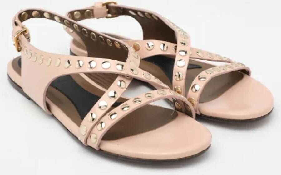 Marni Pre-owned Leather sandals Beige Dames