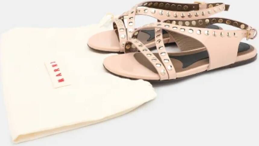 Marni Pre-owned Leather sandals Beige Dames