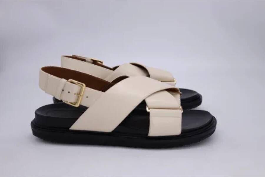 Marni Pre-owned Leather sandals Beige Dames