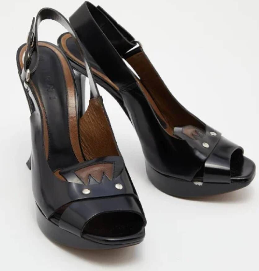 Marni Pre-owned Leather sandals Black Dames