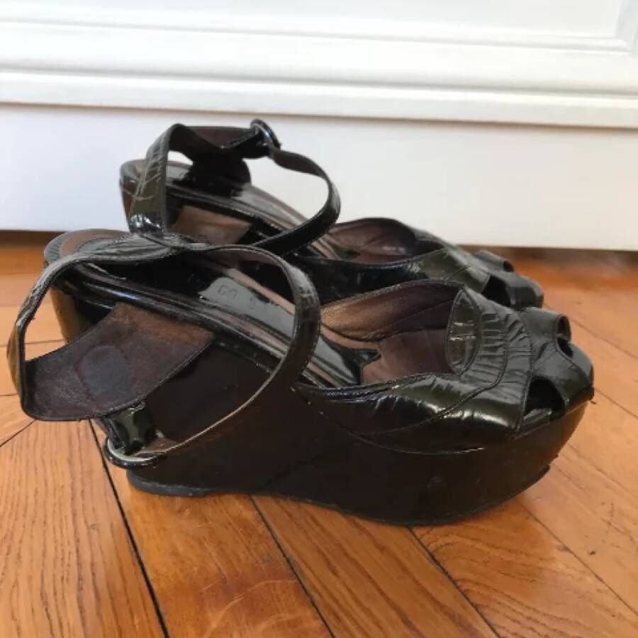 Marni Pre-owned Leather sandals Black Dames