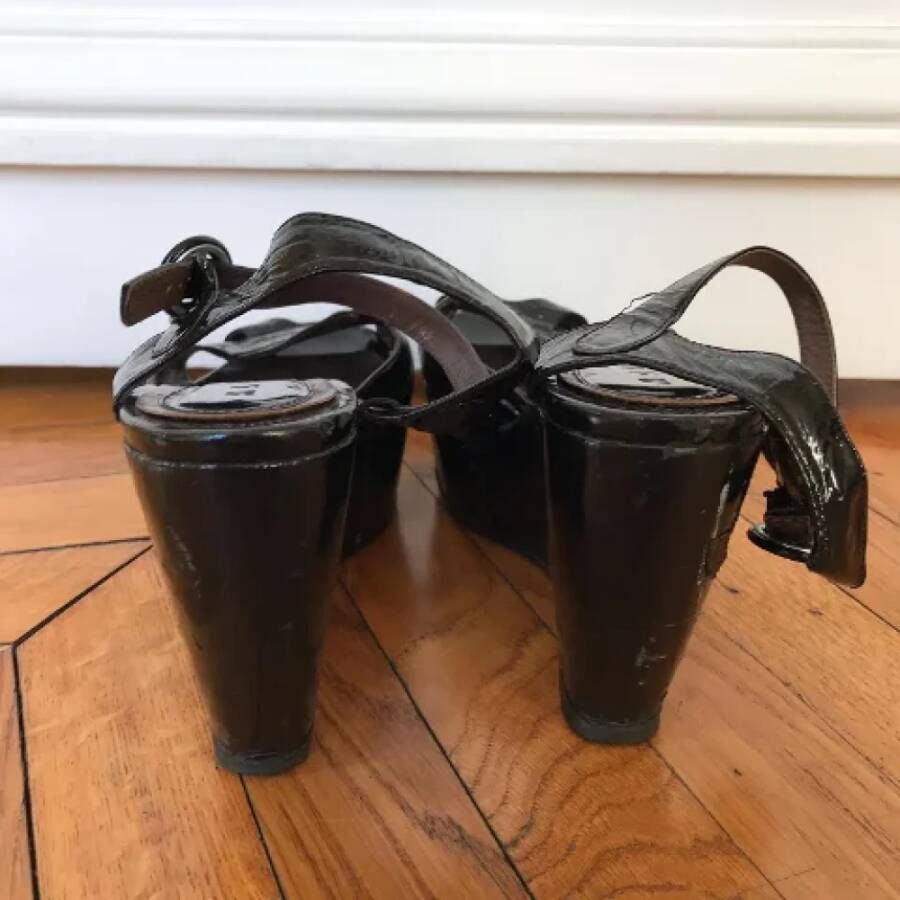 Marni Pre-owned Leather sandals Black Dames