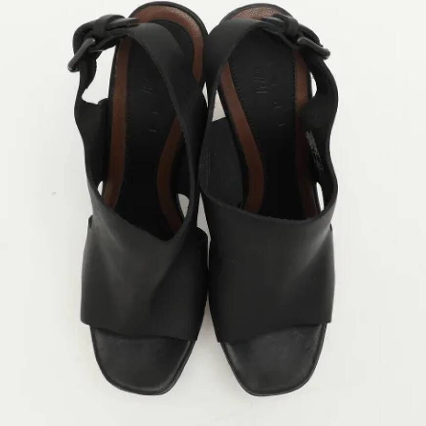 Marni Pre-owned Leather sandals Black Dames