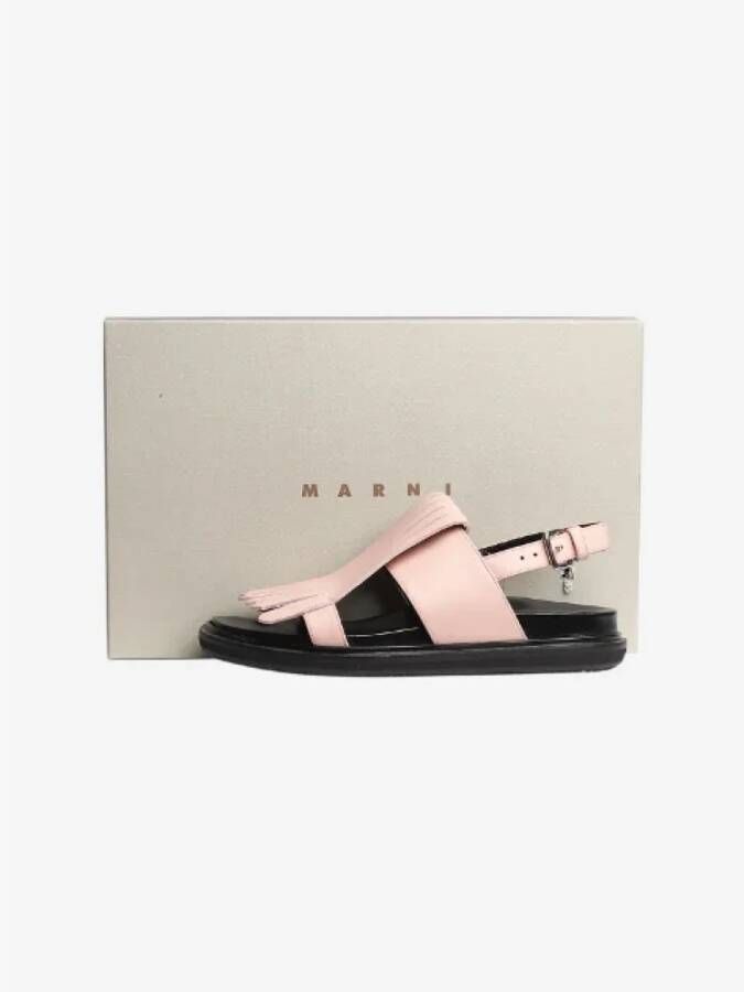 Marni Pre-owned Leather sandals Pink Dames