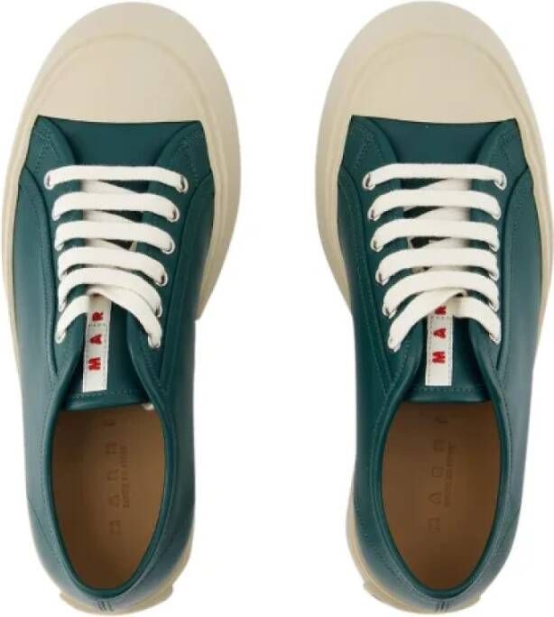 Marni Pre-owned Leather sneakers Green Heren