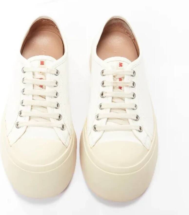 Marni Pre-owned Leather sneakers White Dames