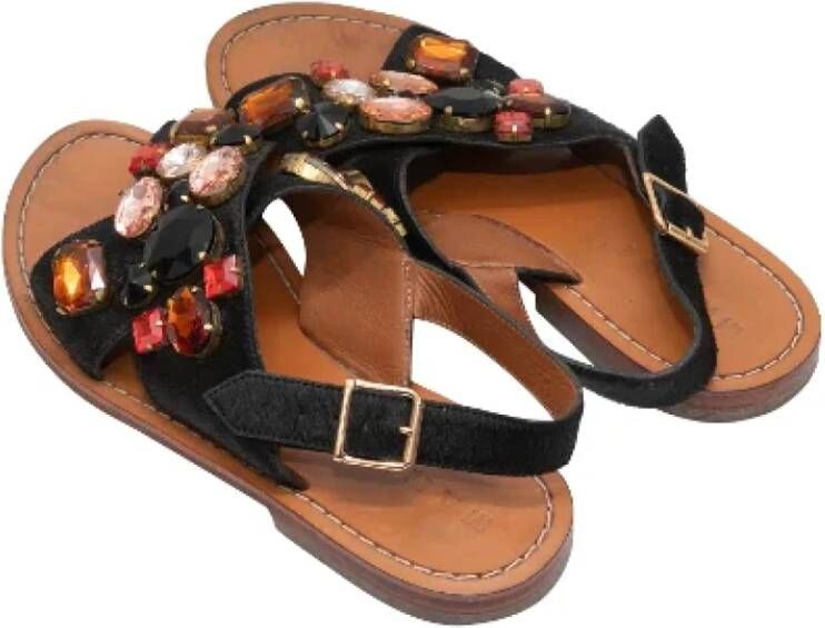 Marni Pre-owned Pony hair sandals Black Dames