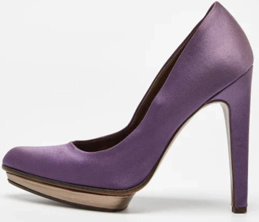 Marni Pre-owned Satin heels Purple Dames