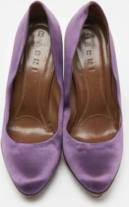 Marni Pre-owned Satin heels Purple Dames