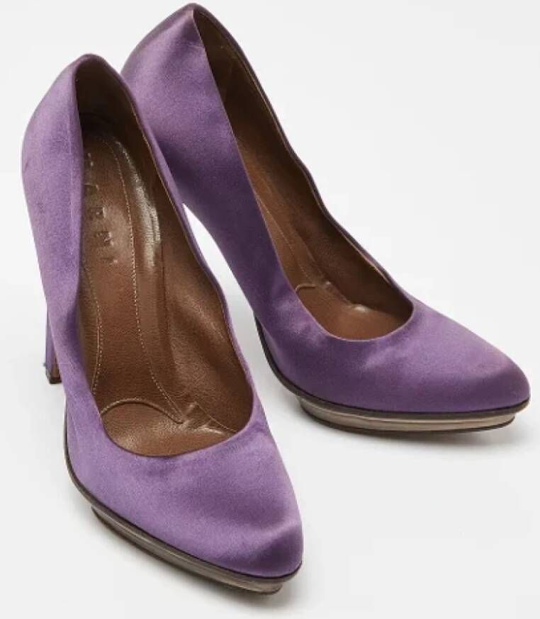 Marni Pre-owned Satin heels Purple Dames