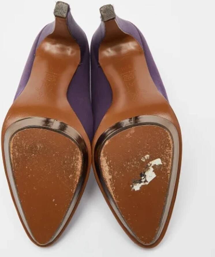 Marni Pre-owned Satin heels Purple Dames