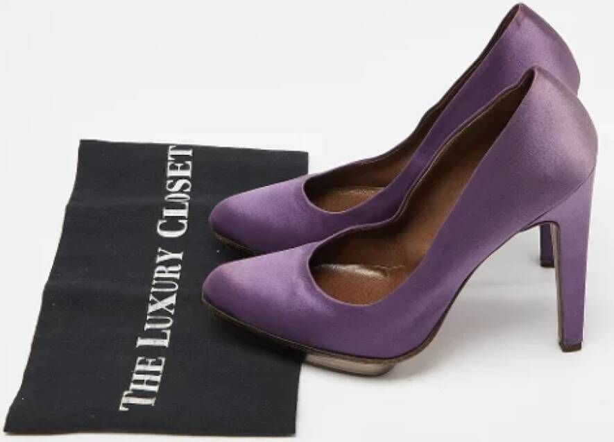 Marni Pre-owned Satin heels Purple Dames