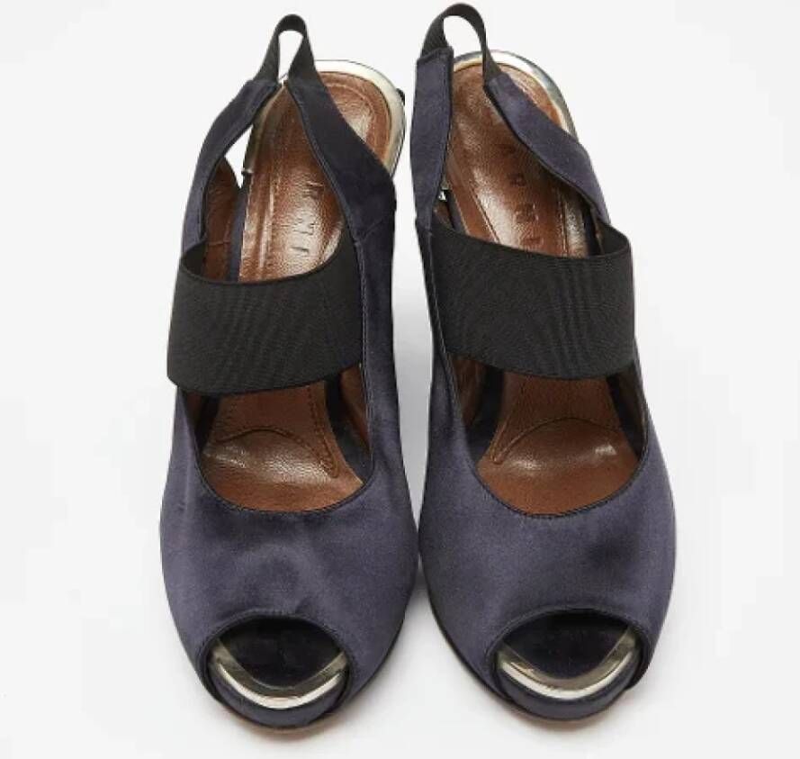 Marni Pre-owned Satin sandals Blue Dames