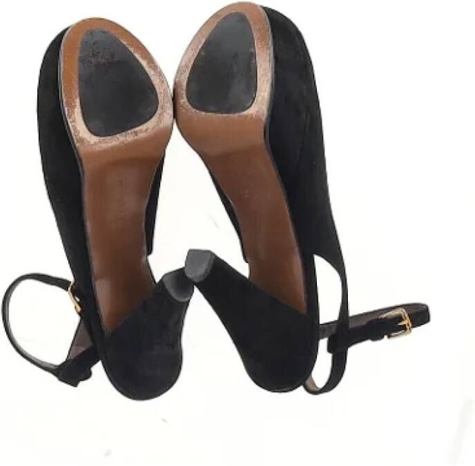 Marni Pre-owned Suede heels Black Dames