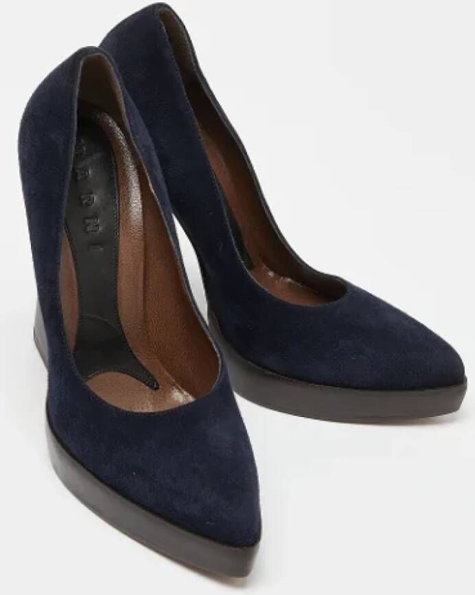 Marni Pre-owned Suede heels Blue Dames