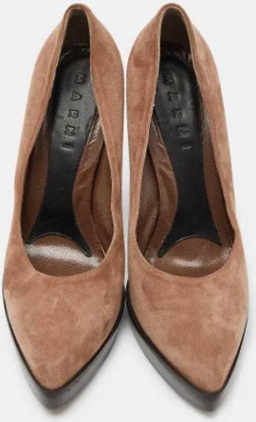 Marni Pre-owned Suede heels Brown Dames