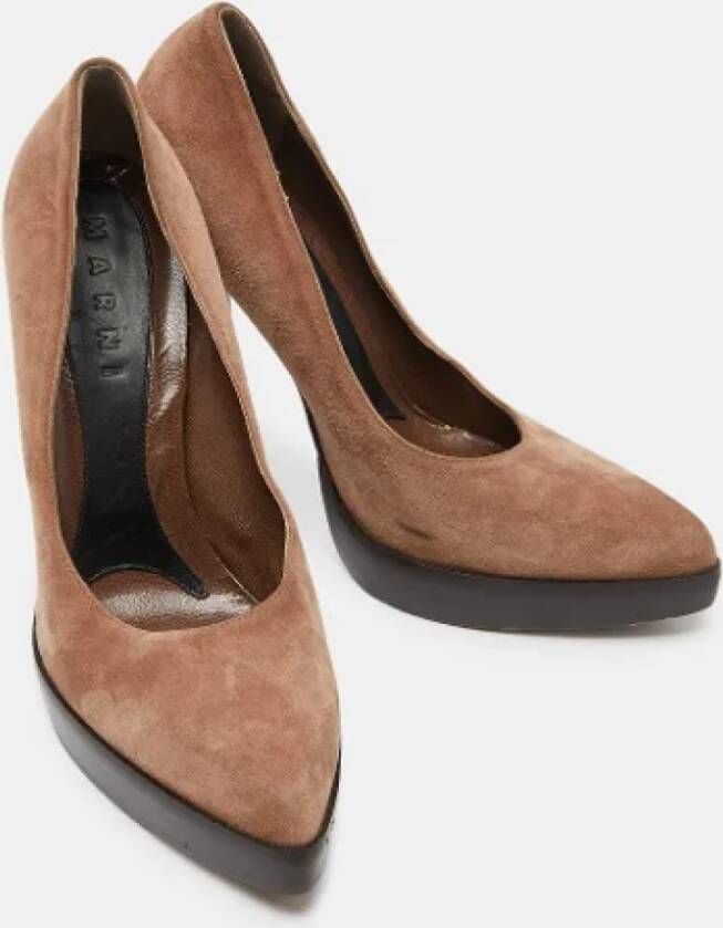 Marni Pre-owned Suede heels Brown Dames