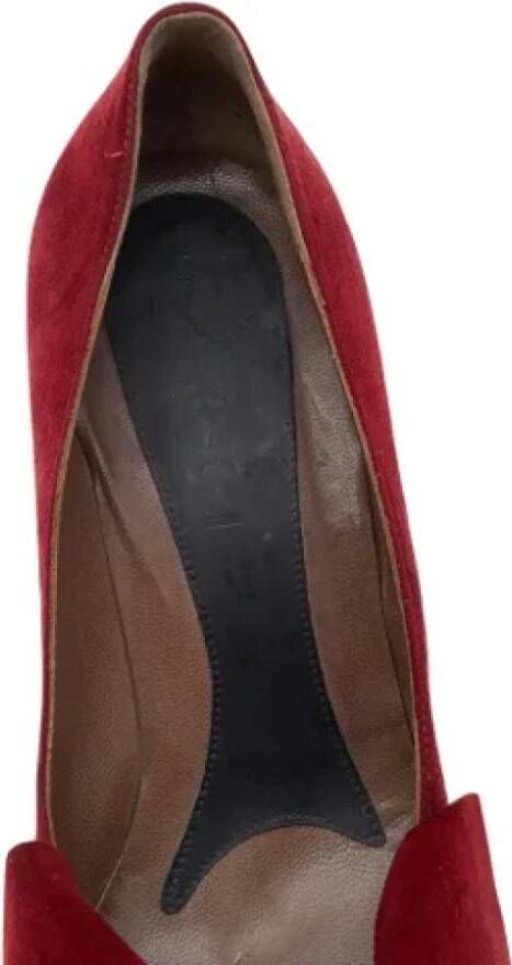 Marni Pre-owned Suede heels Red Dames