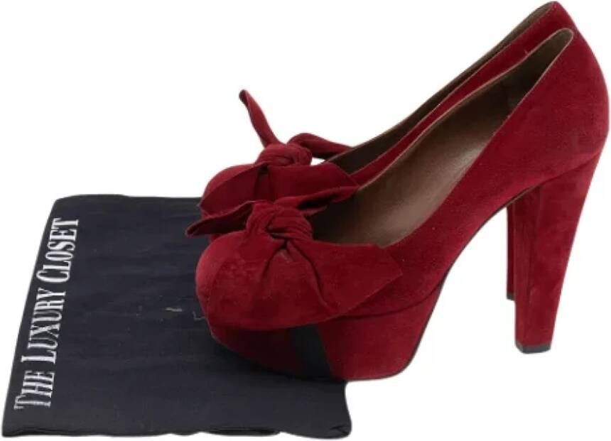 Marni Pre-owned Suede heels Red Dames