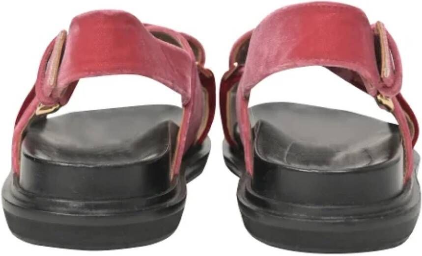 Marni Pre-owned Velvet sandals Red Dames