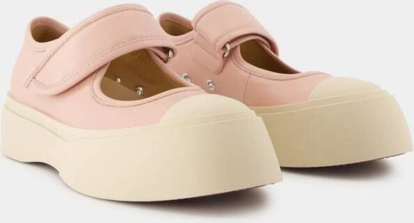 Marni Roze Leren Mary Jane Sneakers Pink Dames