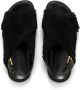 Marni Shearling sandalen met gouden gesp Black Dames - Thumbnail 2