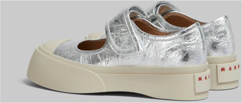 Marni Leren mary jane sneaker Gray Dames