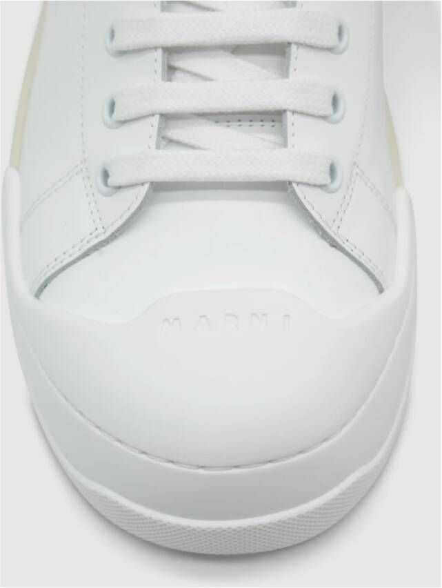 Marni Italiaanse Leren Sneakers White Heren
