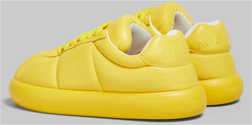 Marni Leren bigfoot 2.0 sneaker Yellow Heren