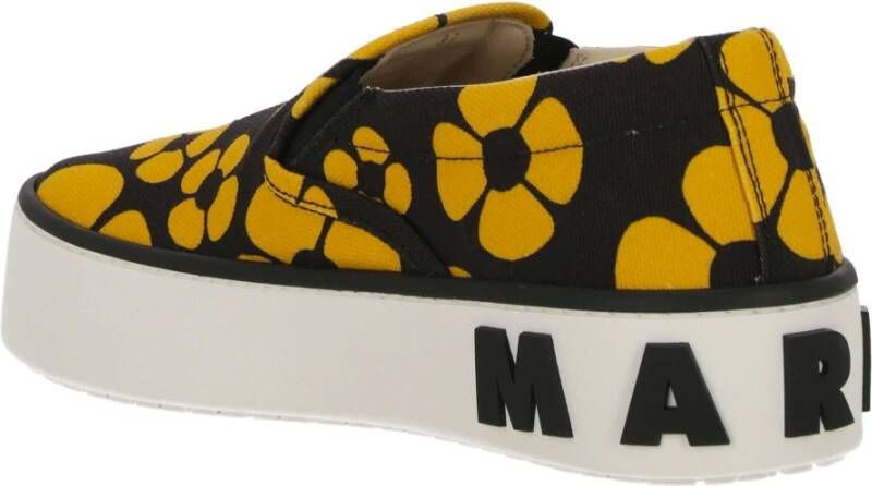 Marni Stijlvolle Printed Slip On Sneakers Zwart Dames