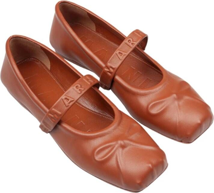 Marni Stijlvolle Balletflats voor Vrouwen Brown Dames