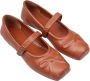 Marni Leren Ballerina Flats met Ingedrukte Strik Brown Dames - Thumbnail 10