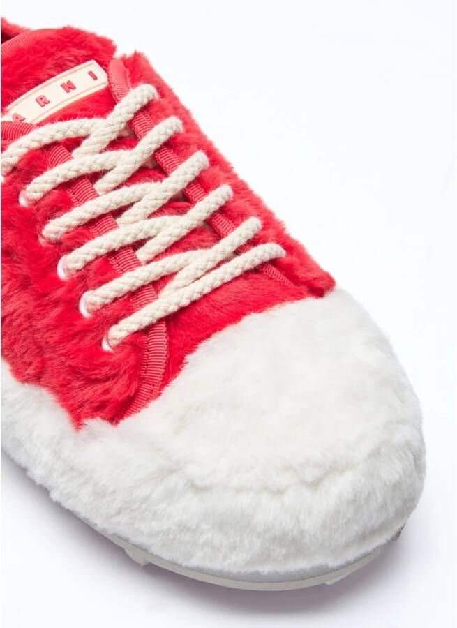 Marni Teddy Tennis Sneakers Red Dames