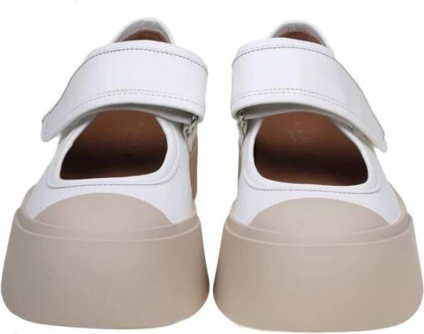 Marni Witte Leren Mary Jane Schoenen White Dames