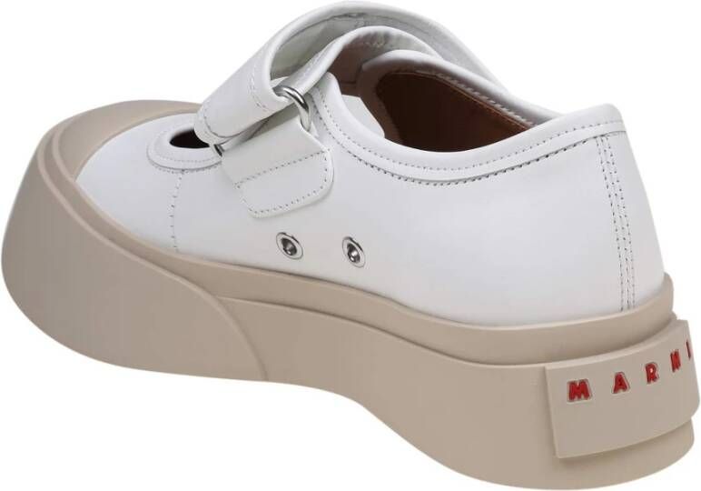 Marni Witte Leren Mary Jane Schoenen White Dames