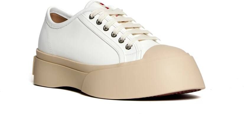 Marni Witte Leren Sneakers Lily White Dames