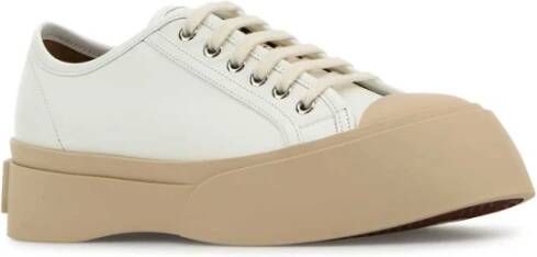 Marni Witte Leren Sneakers White Heren