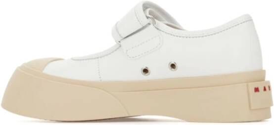 Marni Witte Sneakers met Touch-Strap Sluiting White Dames