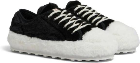 Marni Witte Sneakers Teddy Shearling Bicolor White Heren