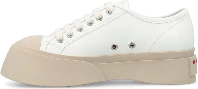 Marni Witte Veterschoenen met Dikke Plateauzool White Dames