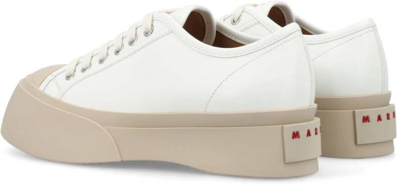 Marni Witte Veterschoenen met Dikke Plateauzool White Dames