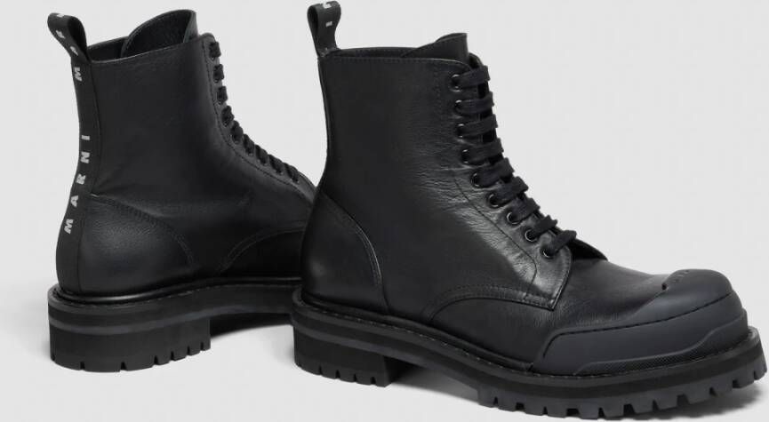 Marni Zwarte Combat Boots Black Heren