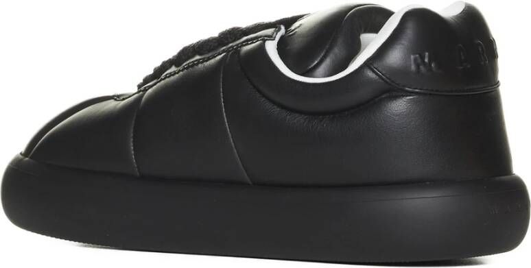 Marni Zwarte Leren Veterschoenen Black Heren